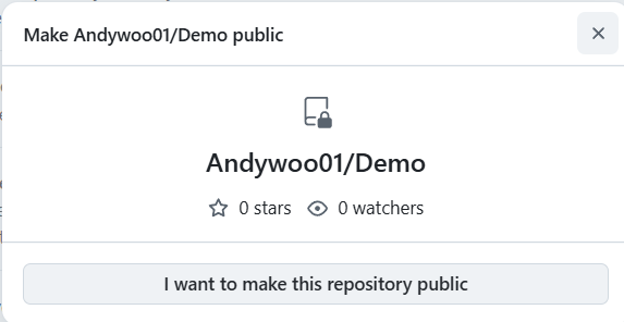 GitHub repository visibility settings